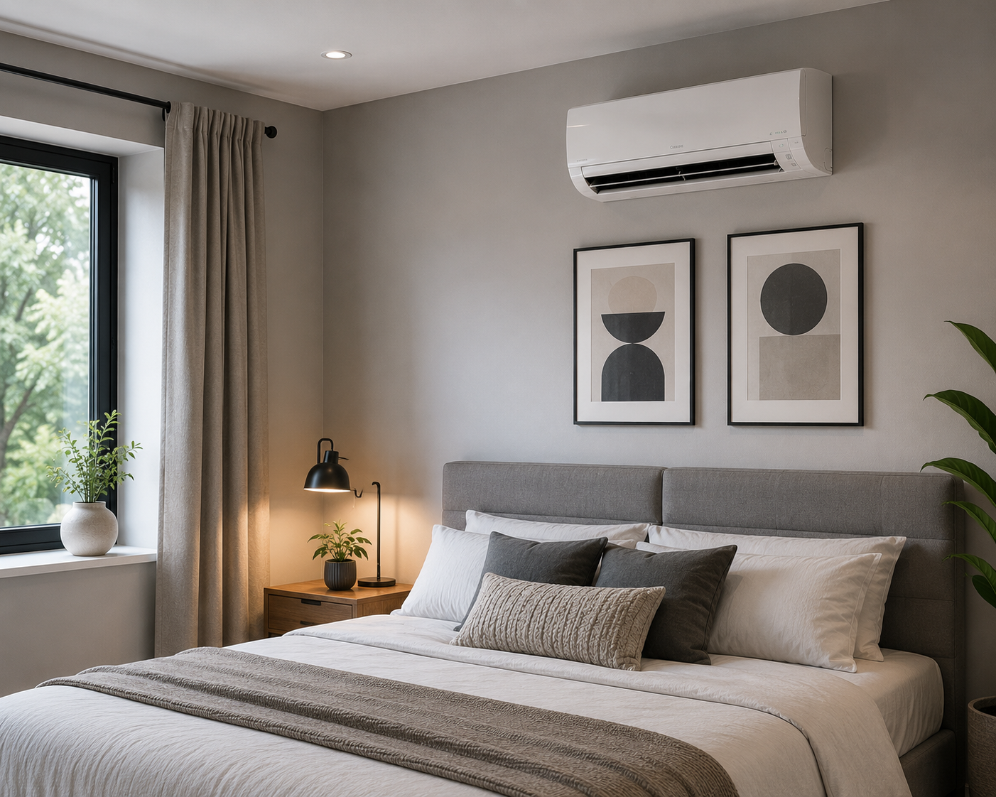 AC in a bedroom in Sheffield home